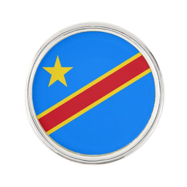 Congo Kinshasa Flag Lapel Pin (Front)