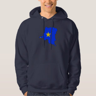 Congo Kinshasa flag map Hoodie
