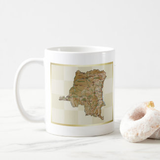 Congo-Kinshasa Flag + Map Mug