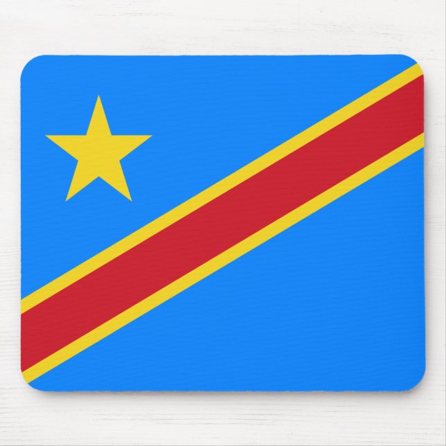 Congo Kinshasa Flag Mouse Pad (Front)