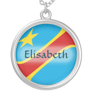 Congo-Kinshasa Flag + Name Necklace