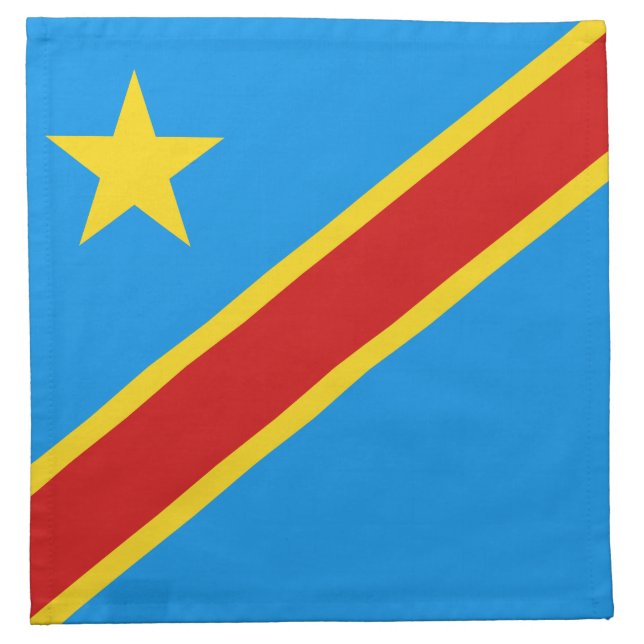 Congo-Kinshasa Flag Napkin (Front)