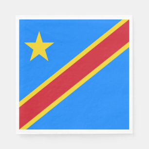 Congo Kinshasa Flag Napkins