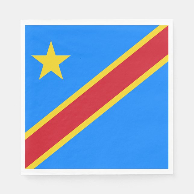 Congo Kinshasa Flag Napkins (Front)