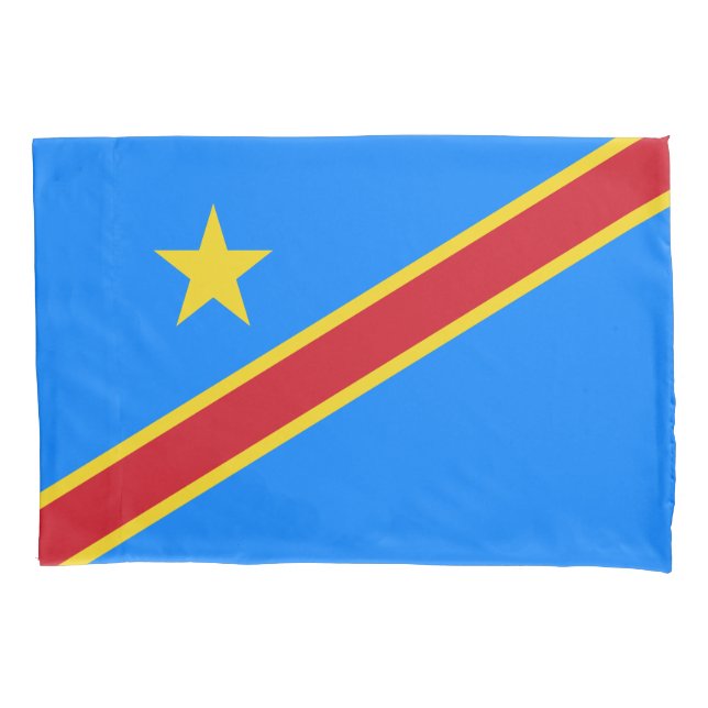 Congo Kinshasa Flag Pillow Case (Front)