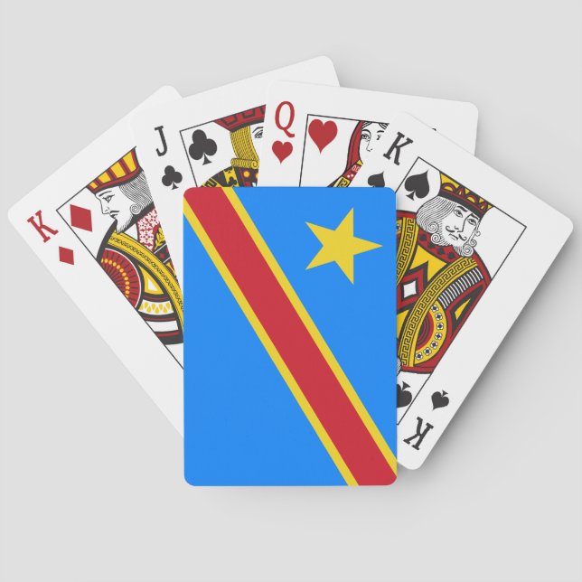 Congo Kinshasa Flag Poker Cards (Back)