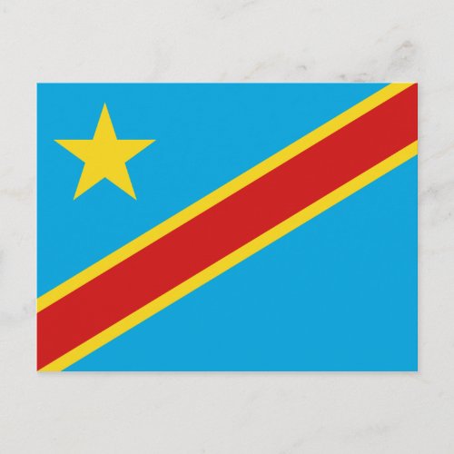 Congo_Kinshasa Flag Postcard