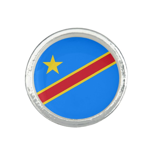 Congo Kinshasa Flag Ring (Front)