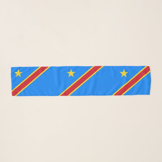 Congo Kinshasa Flag Scarf (Front (Horizontal))