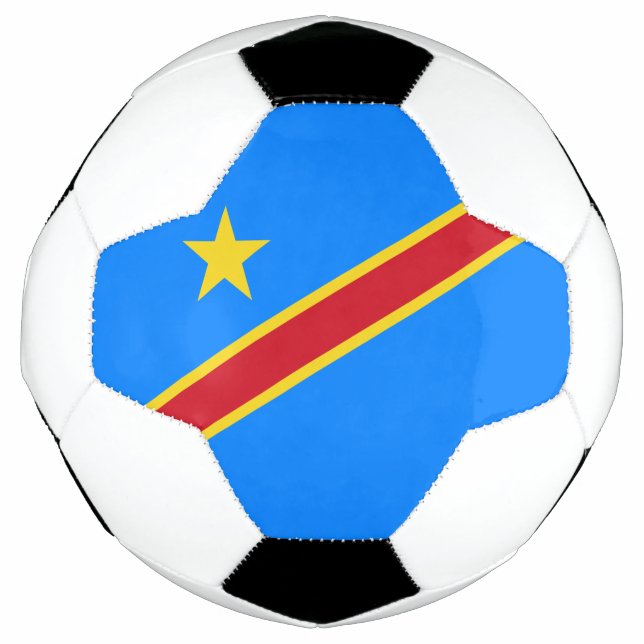 Congo Kinshasa Flag Soccer Ball (Front)