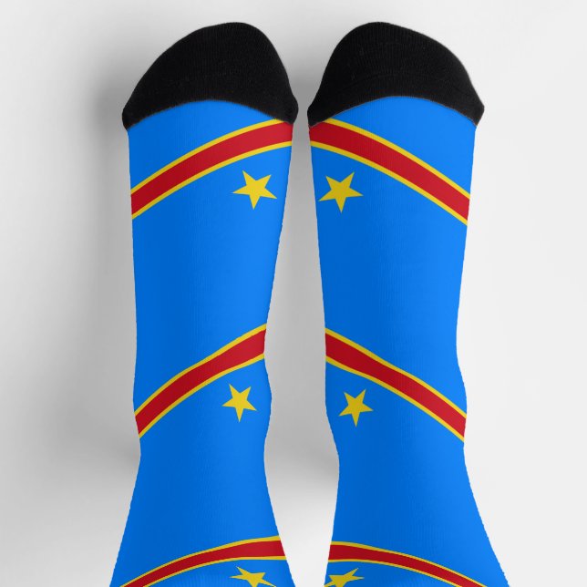 Congo Kinshasa Flag Socks (Top)