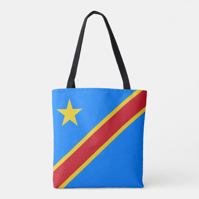 Congo Kinshasa Flag Tote Bag (Back)