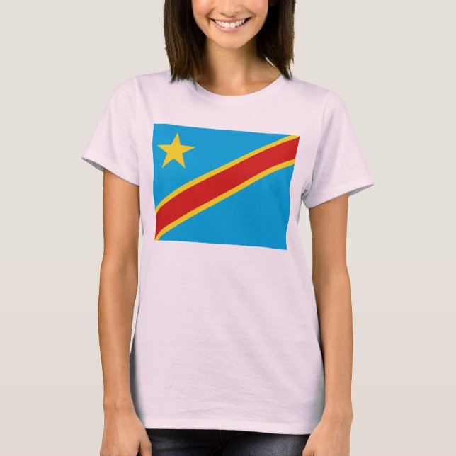 Congo-Kinshasa Flag x Map T-Shirt (Front)