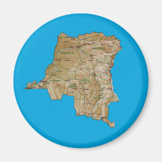 Congo-Kinshasa Map Magnet