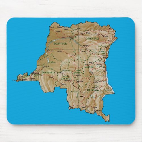 Congo_Kinshasa Map Mousepad