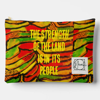 Congo print the strengh of the land accessory pouch