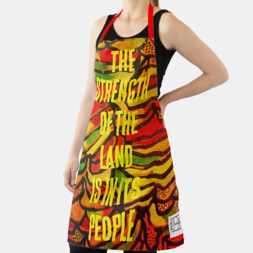 Congo print the strengh of the land apron