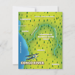 Congo River Beautiful vintage map