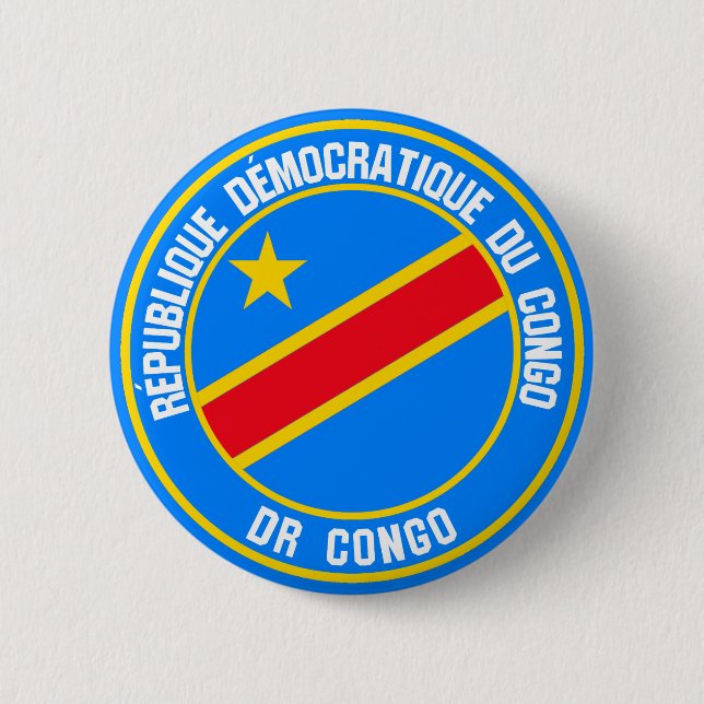 Congo  Round Emblem Button (Front)