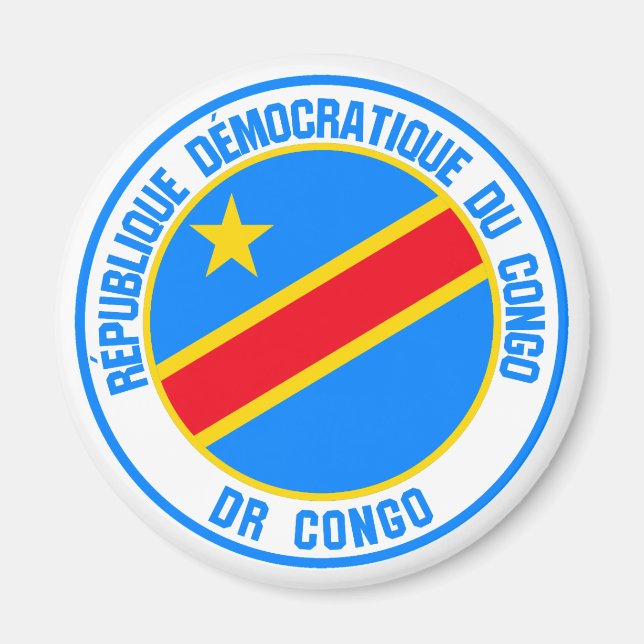 Congo  Round Emblem Magnet (Front)