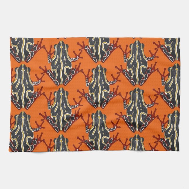 congo tree frog orange towel (Horizontal)