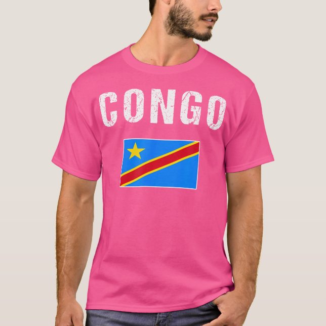 Congo Tshirt Gift Democratic Republic Of Congo Fla (Front)