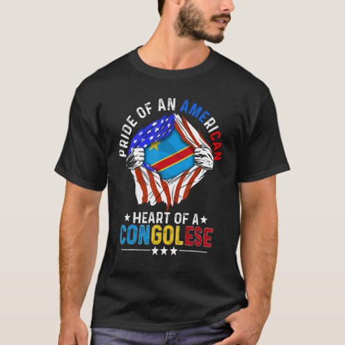 Congolese American America Pride Foreign Country C T_Shirt