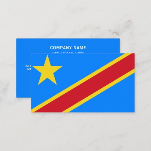Congolese Flag Flag of DR Congo Business Card