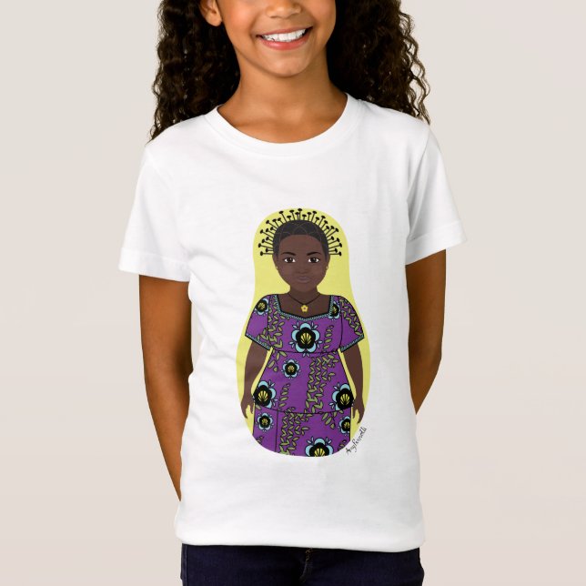 Congolese Matryoshka Girls' T-Shirt (Front)