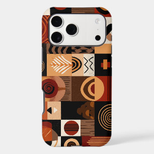 Congolese motifs background grid Phone Case