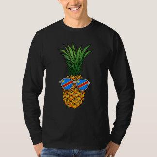 Congolese Pineapple Congo Flag Sunglasses Summer T T-Shirt
