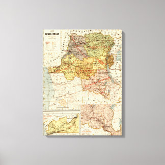 CongoPanoramic MapCongo Canvas Print