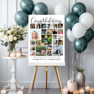 Congradulations 24 Photo Collage Graduation Foam Board