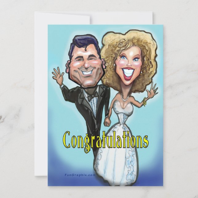 Congrat Wedding Cake Dolls Card (Front)