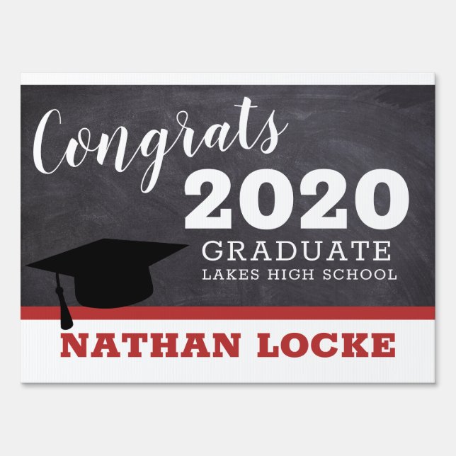 Congrats 2020 Outdoor Graduation Yard Sign (Front)