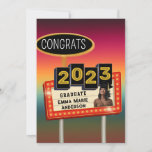Congrats 2023 Graduate Retro Sunset Billboard Announcement