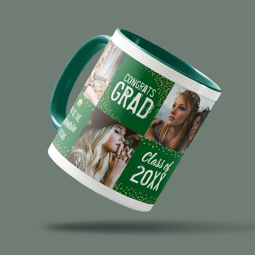 Congrats 2024 Graduate Photo Gift Green Mug