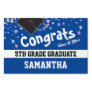 Congrats 5th Grade Graduate Confetti Blue Sign