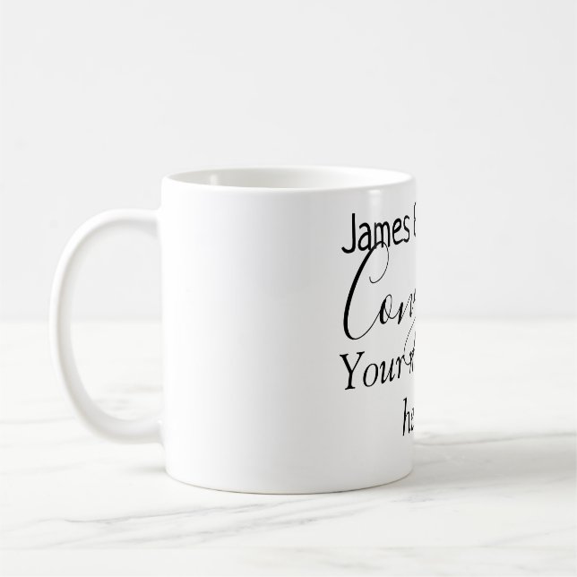 Congrats add name message wedding newly wed couple coffee mug (Left)