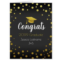 Congrats Any Year Graduate Gold Confetti