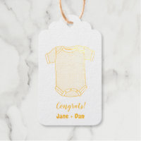 Congrats! (baby shower cloth) foil gift tags