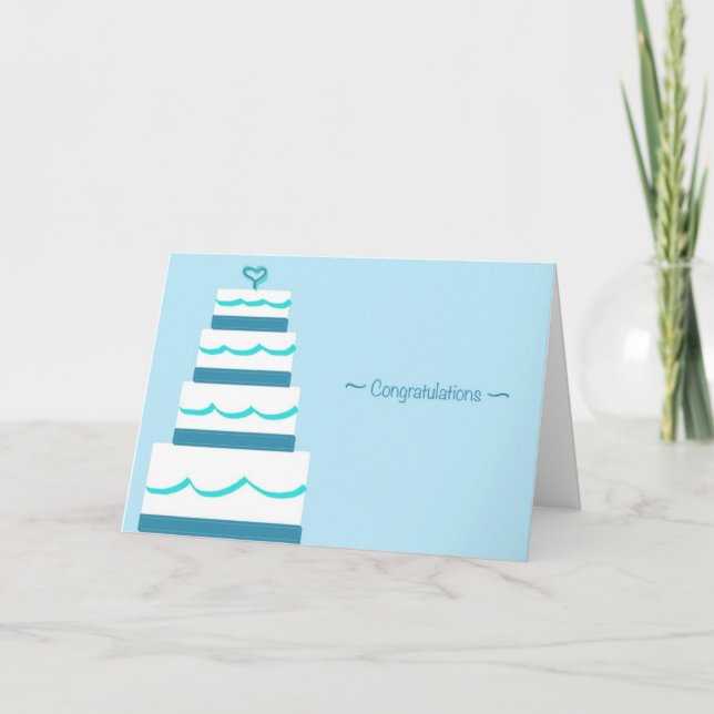 Congrats & Best Wishes Wedding Greeting Card (Front)