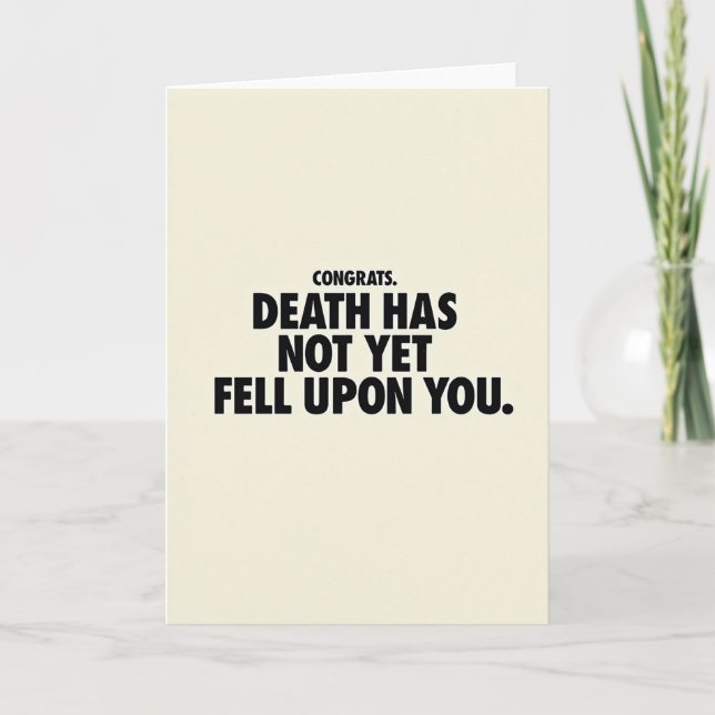 Congrats Bold Text Birthday Card (Front)