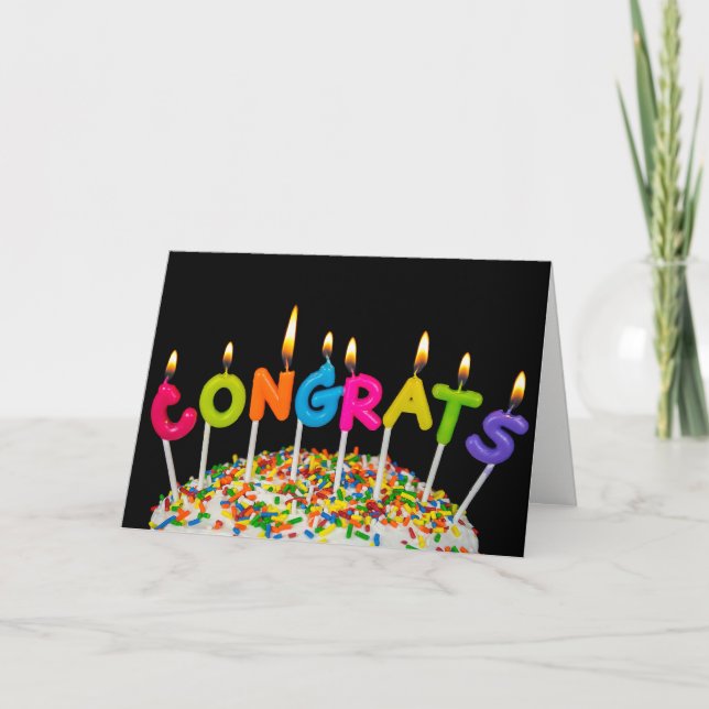 Congrats Candles Card (Front)