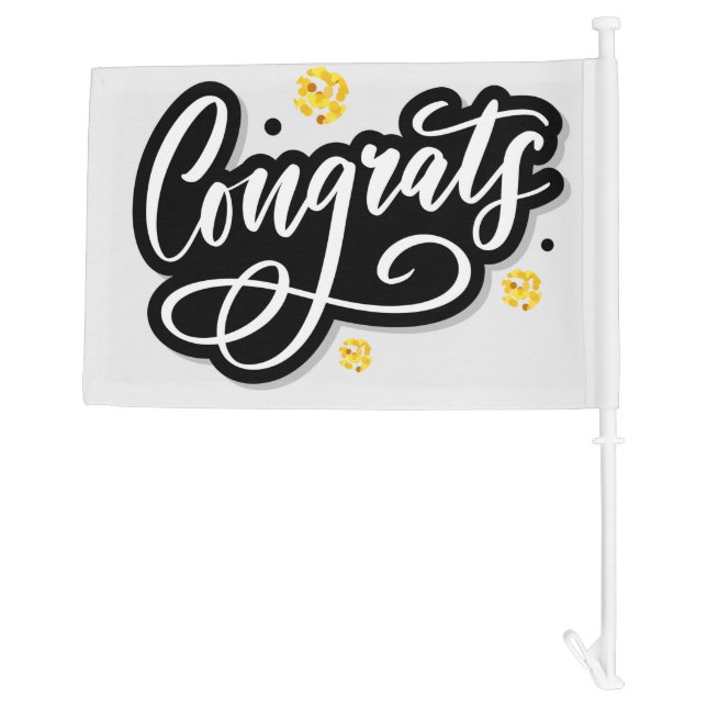 Congrats Car Flag (Back)