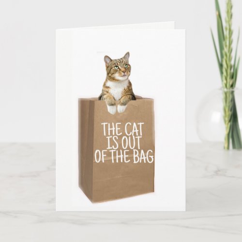 CONGRATS Cats Out Of The Bag Card