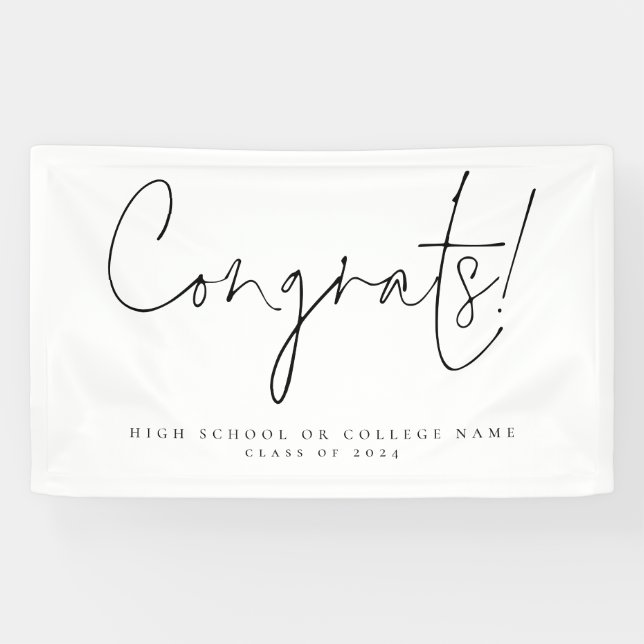 Congrats Class 2024 Script College Grad Banner (Horizontal)