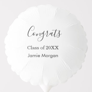 Congrats class of 20XX graduation name simple date Balloon
