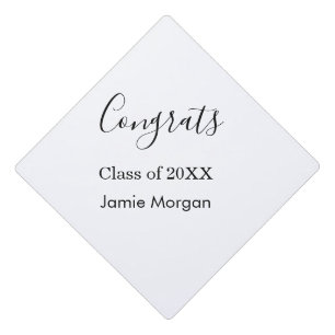 Congrats class of 20XX graduation name simple date Cap Topper
