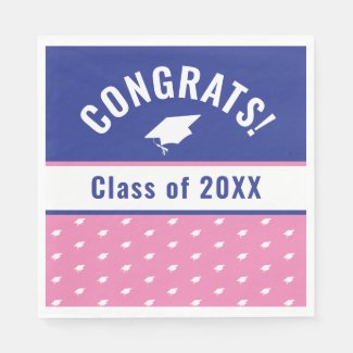 Congrats Class of 20XX Graduation Year Napkins